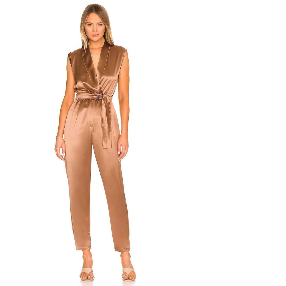 NEW Size S NONchalant Joey Jumpsuit in Brown REVOLVE MSRP $449